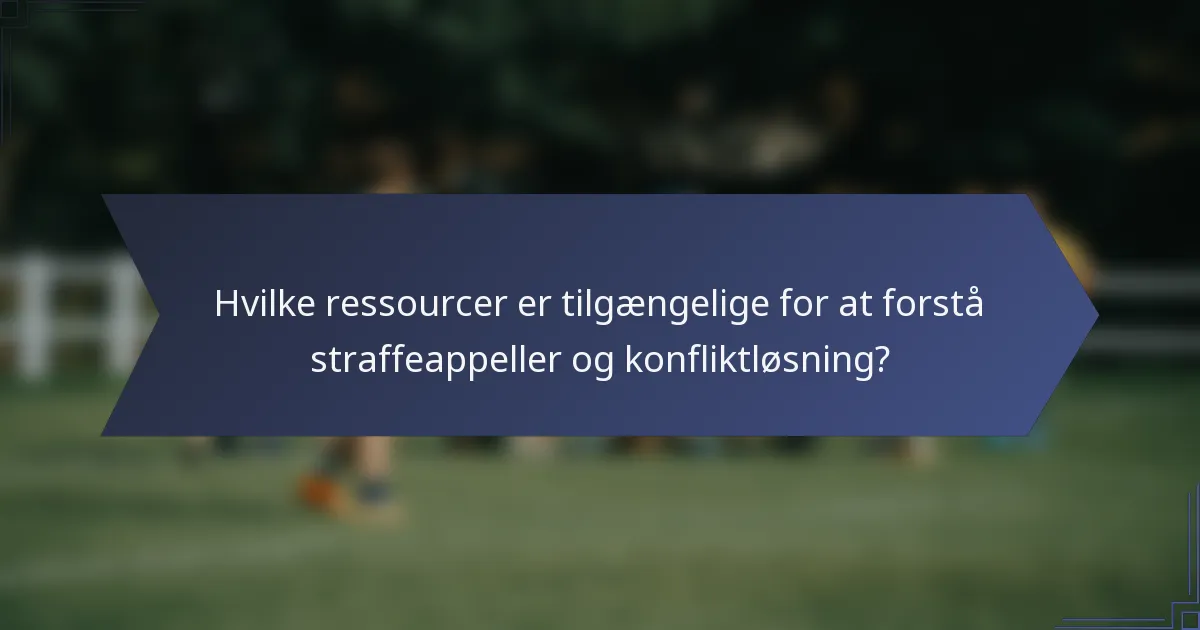 Hvilke ressourcer er tilgængelige for at forstå straffeappeller og konfliktløsning?